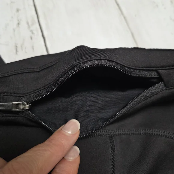 Nike Women's Black Leggings with White Swoosh - Picture 10 of 12